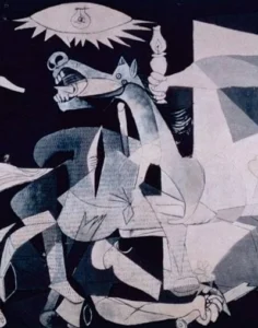 reference: https://www.google.com/url?sa=i&url=https%3A%2F%2Fwww.pablopicasso.org%2Fguernica.jsp&psig=AOvVaw2SkJXzRqisRvcvZm7vyaCg&ust=1733994936763000&source=images&cd=vfe&opi=89978449&ved=0CAMQjB1qFwoTCPiex-awn4oDFQAAAAAdAAAAABAE
